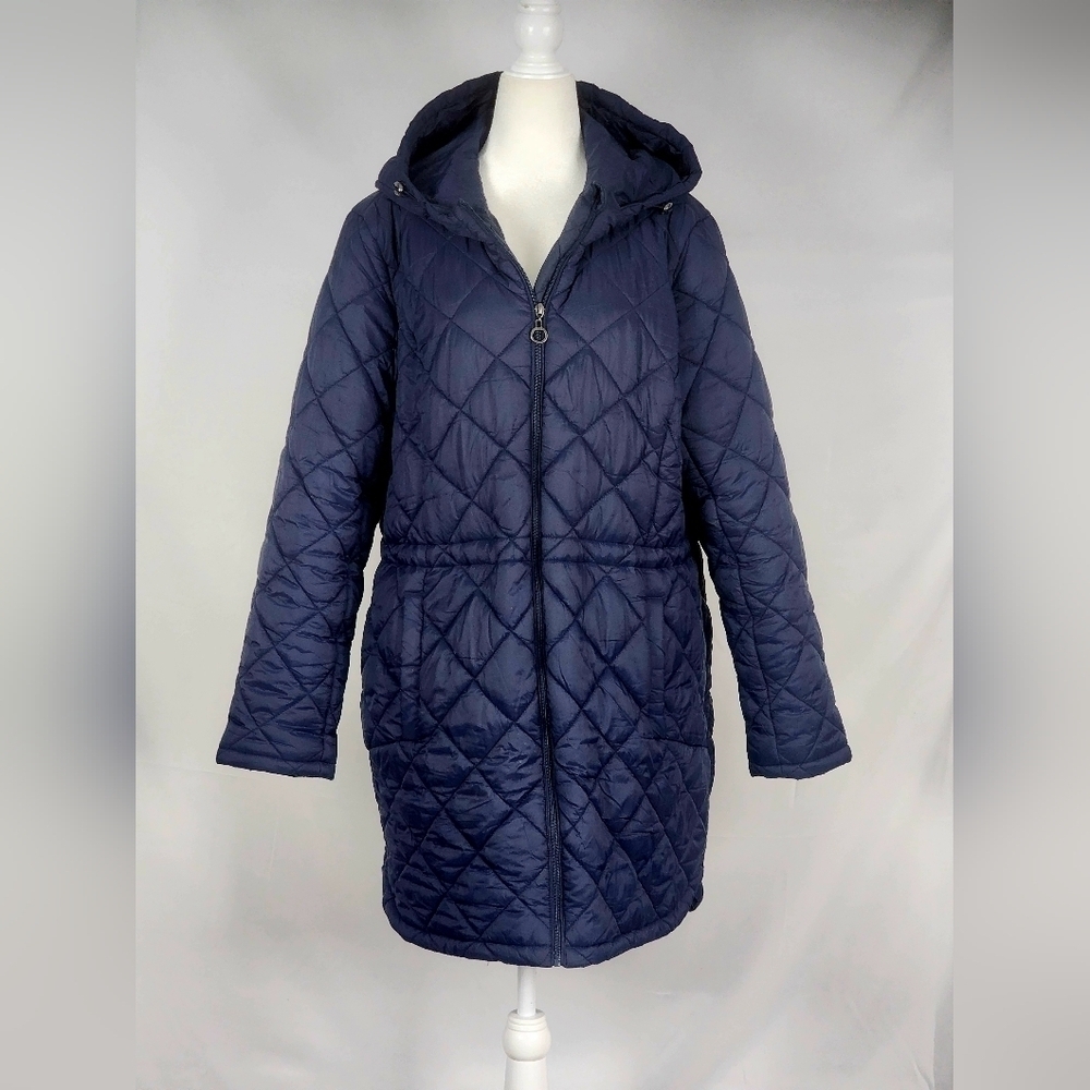 Weatherproof Hooded Diamond Quilted Ladies Coat Jacket Size XLARGE Parka Puffer